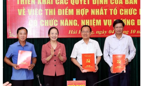 Hải Phòng thí điểm hợp nhất các cơ quan có nhiệm vụ tương đồng ở cấp quận, huyện